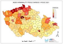 Porovnání vybraných rizikových faktorů v rámci jednotlivých okresů v ČR v roce 2021