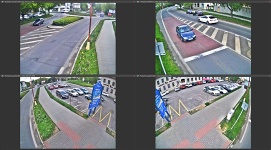 Fotografie nově rekonstruovaných prostor služebny MP Svitavy a náhledů snímků z vybraných kamerových bodů vybudovaných v roce 2023.