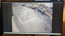 Fotografie nově rekonstruovaných prostor služebny MP Svitavy a náhledů snímků z vybraných kamerových bodů vybudovaných v roce 2023.